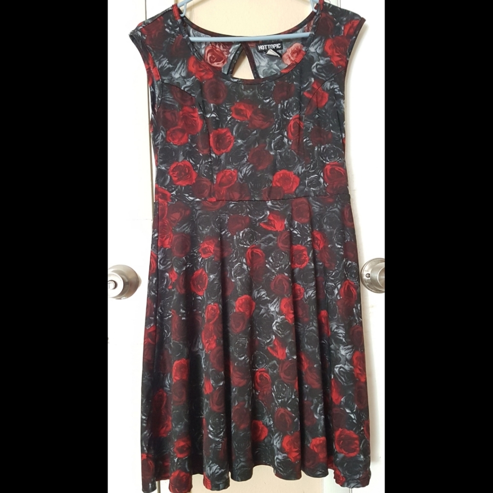 Hot Topic Floral Skater Dress